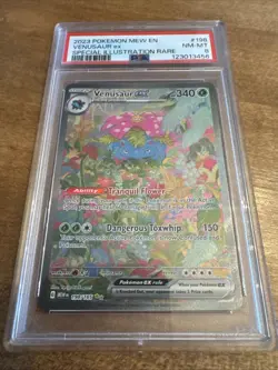 2023 POKEMON MEW EN-151 SPECIAL ILLUSTRATION RARE #198 VENUSAUR EX PSA 8 - Image 3