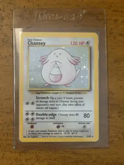 1999 Pokemon Game Base Set Chansey Holo #3/102 RARE TCG WOTC VINTAGE - Image 1
