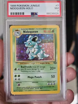 PSA 7 - 1999 Holo Nidoqueen #7 - Jungle Pokemon TCG - Image 1