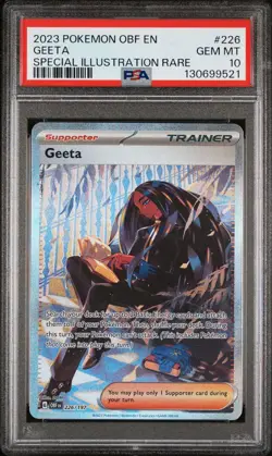 2023 POKEMON OBF EN-OBSIDIAN FLAMES SPECIAL ILLUSTRATION RARE #226 GEETA PSA 10 - Image 1