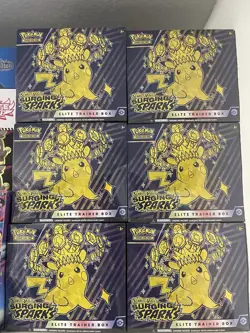 Pokemon TCG Surging Sparks ETB Elite Trainer Box Set Lot Of x6 New Sealed⚡ - Image 1