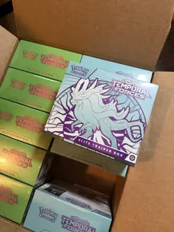 Pokemon TCG SV5 Temporal Forces Elite Trainer Box OPEN CASE (10 sealed ETBs) - Image 2