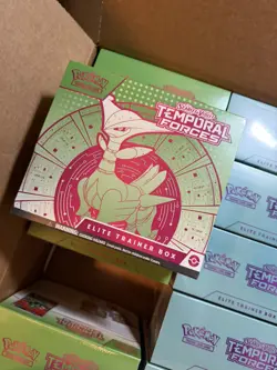 Pokemon TCG SV5 Temporal Forces Elite Trainer Box OPEN CASE (10 sealed ETBs) - Image 3