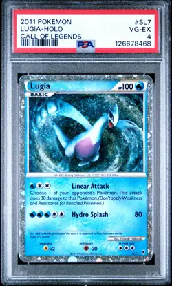 2011 POKEMON CALL OF LEGENDS #SL7 LUGIA-HOLO PSA 4 - Image 1