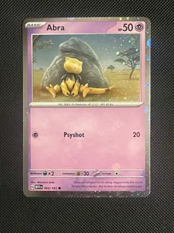 Abra (063/165) SV: 151 - Cosmo Holo - w/swirlU - NM - 2023 - Promo - Pokemon TCG - Image 1