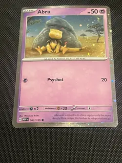 Abra (063/165) SV: 151 - Cosmo Holo - w/swirlU - NM - 2023 - Promo - Pokemon TCG - Image 3