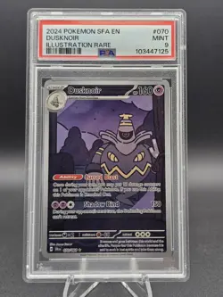 2024 POKEMON SFA EN-SHROUDED FABLE ILLUSTRATION RARE #070 DUSKNOIR PSA 9 - Image 1
