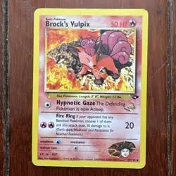 pokemon tcg brock’s vulpix 37/132 W stamp promo - Image 1