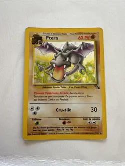 ✅ Carte Pokemon Ptera 1/62 Fossile Edition 1 ED1 VF FR HOLO - Image 1