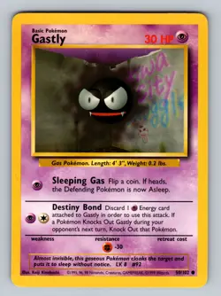 Gastly 050/102 Common Base Set NM Pokemon TCG - Image 1