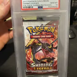 2017 Pokemon S&M Shining Legends Booster Pack Rayquaza Art PSA 10 Gem Mint - Image 1