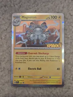 Pokemon TCG Magneton 153 Build & Battle Black Star Promo Surging Sparks Stamped - Image 1