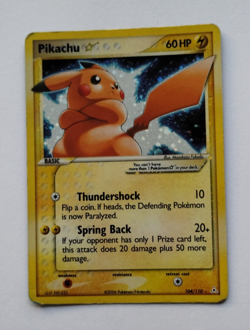Pokemon TCG Pikachu Gold Star - 104/110 - EX Holon Phantoms - Ultra Rare - Image 1
