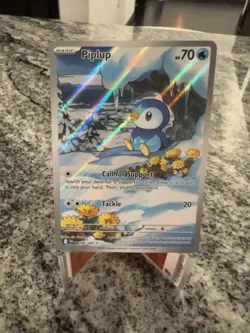 Pokemon TCG Holo Piplup #98 Pokemon Phantasmal Flames NM - Image 1
