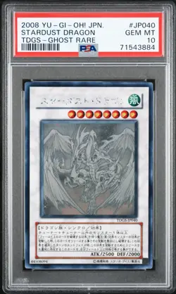 PSA 10 Japanese Stardust Dragon TDGS-JP040 GHOST RARE Unlimited *3884 Yugioh - Image 1