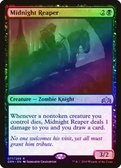 Midnight Reaper FOIL Guilds of Ravnica PLD Black Rare MAGIC MTG CARD ABUGames - Image 1