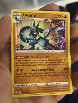 Lucario - 079/172 - Holo Rare - Brilliant Stars - NM/M - Pokemon Card - Image 1