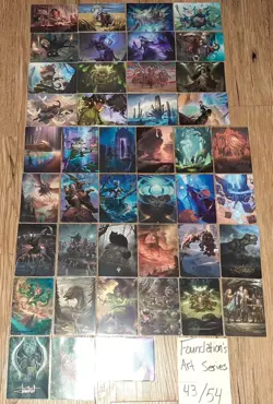 MTG FOUNDATIONS - Near Complete Art Series 43/54 Cards (13 GOLD STAMPED) - NM+ - Image 1