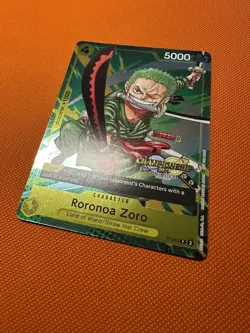 ONE PIECE Card Game - Roronoa Zoro P-042 Championship Promo English Rare - Image 4