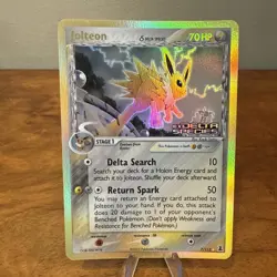 Jolteon Holo Pokemon TCG Card EX Delta Species 7/113 Stamped LP-NM - Image 1