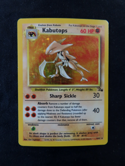 Kabutops Holo 9/62 - 1999 Fossil Set Vintage WOTC Pokemon Card MP - Image 2