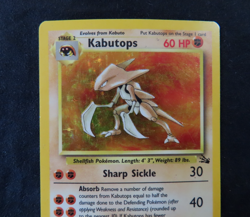 Kabutops Holo 9/62 - 1999 Fossil Set Vintage WOTC Pokemon Card MP - Image 3