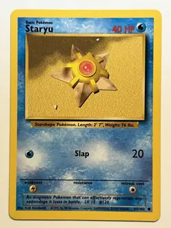 STARYU - 65/102 - Base Set - Pokemon Card - English - Non Holo - Vintage - Image 1