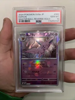 PSA 10 Espeon 062/187 Masterball Holo Terastal Festival Japanese Pokemon Card - Image 1