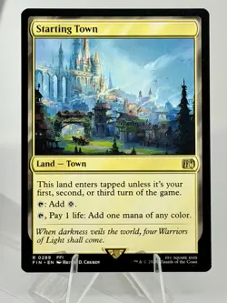 Magic the Gathering Final Fantasy Starting Town Rare Land Card NM - Image 1