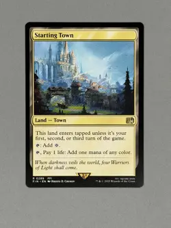 Magic the Gathering Final Fantasy Starting Town Rare Land Card NM - Image 3