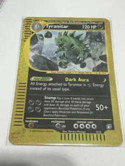 Pokemon: Tyranitar Box 3/12 Expedition Jumbo Card 2002 Oversized Holo Promo - LP - Image 1