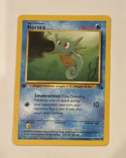 Horsea Fossil 49/62 1st Edition Regular Card - Image 1