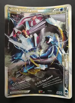 Palkia & Dialga 101/102 102/102 JUMBO Pokemon Card Oversized HGSS LEGEND Exc - Image 2