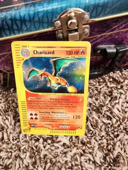 Pokemon TCG Charizard Expedition Base Set 6/165 Holo Card 2002 eReader E Series - Image 1