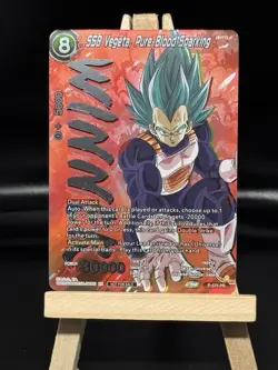Dragon Ball Super Card Game SSB Vegeta Pure Blood Sparking Foil - Image 1