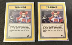 Vintage Pokemon Card Lot(2) Rockets Sneak Attack Holo 16/82 (HP) & 72/82 (LP) - Image 1