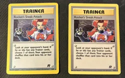 Vintage Pokemon Card Lot(2) Rockets Sneak Attack Holo 16/82 (HP) & 72/82 (LP) - Image 3