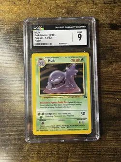 Muk 13/62 Fossil Holo CGC 9 Vintage Pokemon Tcg Card NM - Image 1