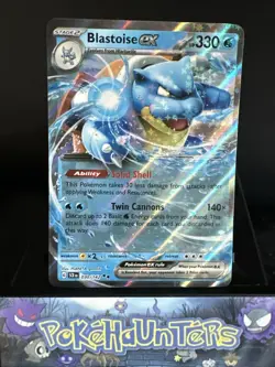 Pokemon Card Blastoise ex 030/142 Half Art Stellar Crown Double Rare Near Mint - Image 1