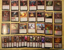 MTG Lot Of 40 Battle For Baldur’s Gate RED Cards Including FOILS - Image 1