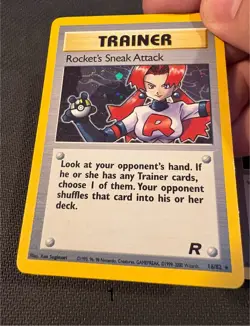 Vintage Pokemon Card Lot(2) Rockets Sneak Attack Holo 16/82 & 72/82 LP - Image 3