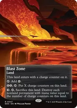 MTG - Blast Zone - FOIL Borderless Rare #47 Edge of Eternities: Stellar Sights - Image 1