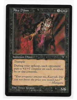 Magic the Gathering ~ MTG ~ 1x Aku Djinn ~ VISIONS ~ LP - Image 1