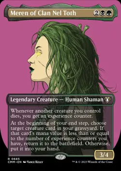 FOIL Meren of Clan Nel Toth (Borderless) - Commander Masters (CMM) - Image 1