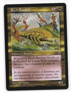 Magic the Gathering ~ MTG ~ 1x Rock Basilisk ~ MIRAGE ~ M/NM - Image 1