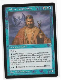 Magic the Gathering ~ MTG ~ 1x Hakim, Loreweaver ~ MIRAGE ~ M/NM - Image 1