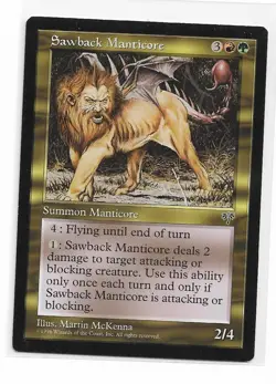 Magic the Gathering ~ MTG ~ 1x Sawback Manticore ~ MIRAGE ~ M/NM - Image 1