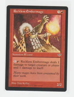 Magic the Gathering ~ MTG ~ 1x Reckless Embermage ~ MIRAGE ~ M/NM - Image 1