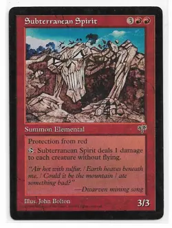 Magic the Gathering ~ MTG ~ 1x Subterranean Spirit ~ MIRAGE ~ M/NM - Image 1