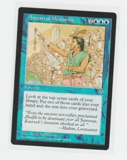 Magic the Gathering ~ MTG ~ 1x Ancestral Memories ~ MIRAGE ~ M/NM - Image 1